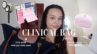 WHATS IN MY CLINICAL BAG  nursing school essentials haul