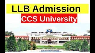 CCS UNIVERSITY  LLB ADMISSION