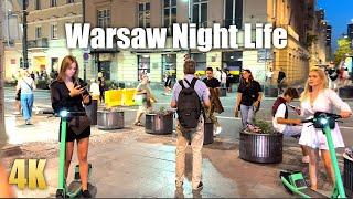 WARSAW  NIGHTLIFE (JUST WATCH THIS NOW) 4K HDR VIDEO WALKING TOUR IN POLAND