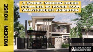 HOUSE DESIGN | MODERN HOUSE | Timeless Beautiful 3 Storey Home | Complete 3D Walkthrough House Tour)