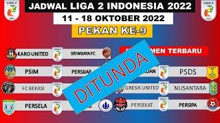 Jadwal Liga 2 2022, PSMS, Persipura, Persijap, PSIM, Persekat, Persela, Persipa, PSKC, Sriwijaya FC.