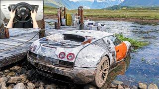 Rebuilding Bugatti Veyron - Forza Horizon 5 (Steering Wheel + Shifter) Gameplay