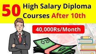 50 Best Diploma Courses After 10th & 12th In India || High Salary Jobs After 12th