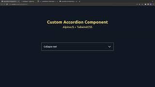 Accordion component with AlpineJs and TailwindCSS