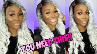 BEST AFFORDABLE SYNTHETIC GREY WIG || LIYATE HAIR  REVIEW || Garbie'Signature