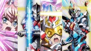 Symphogear XD Gridman x Ultraman Collab SPACIUM GRID BEAM but with the SFX from their OG shows.