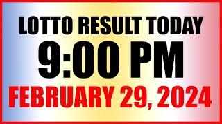 Lotto Result Today 9pm Draw February 29, 2024 Swertres Ez2 Pcso