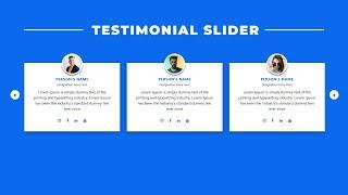 How To Make Testimonial Slider Using HTML CSS JavaScript