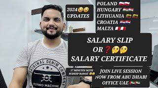 ‍️2024 POLAND  SALARY SLIP OR SALARY CERTIFICATE || JOIN LIVE SESSION NOW