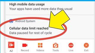 Cellular Data Limit Exceeded | Mobile Data Limit Reached Data Pause For Rest Of Cycle