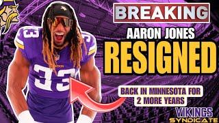 BREAKING NEWS: Aaron Jones has Re-Signed with the Minnesota Vikings!