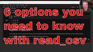 The six most important read_csv arguments in Pandas