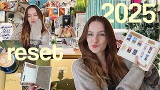 new year 2025 reset ️ reading journal, book unhaul, my goals & bookshelf organisation