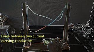 Force between two current carrying conductors / wires