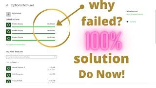 why wireless display feature failed while installing?|| complete solution here ||full 100% solution