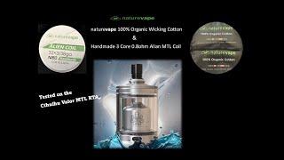 Naturevape 100% Organic Cotton & Handmade 3 Core 0.8ohm Alian MTL Coils | Tested on the Valor MTL