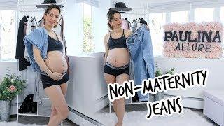 1 pair of NON-MATERNITY JEANS | 3 outfits for pregnancy