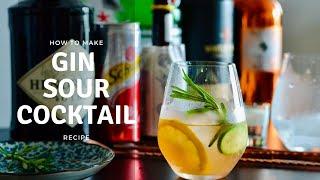 How to Make Gin Sour Cocktail at Home | Cocktail Recipes | Kelly Home Chef