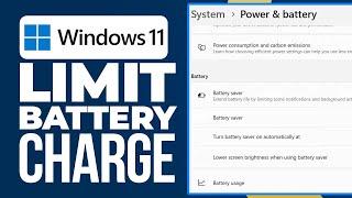 How to Limit Battery Charge in Windows 11 [Tutorial]