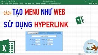 Hướng dẫn tạo menu như Web sử dụng hyperlink trong Excel