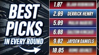 The BEST Pick in EVERY Round! - 2024 Fantasy Football