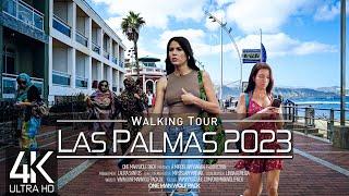 【4K 60fps】 VIRTUAL WALKING TOUR:  «Las Palmas de Gran Canaria - Spain 2023» ORIGINAL SOUNDS ASMR