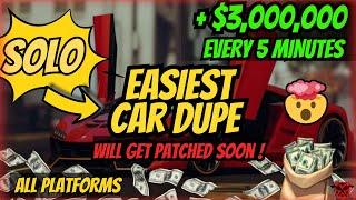 *NEW* This EASY Solo Car Duplication GTA Money Glitch GIVES $3 MILLION in 5 MIN! 2024 PC/PS4/XBOX"