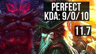 ORNN vs GANGPLANK (TOP) | 9/0/10, Legendary, 300+ games | EUW Grandmaster | v11.7