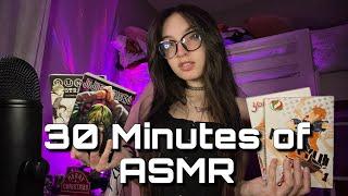 30 Minutes of ASMR | Manga Gripping, Tapping, Page Scratching, Upclose Whispering