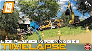 Digging Fish Pond - Public Works Pt.2 ⭐ FS19 Les Plaines Ardennaises V2 Timelapse