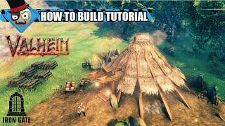 Valheim - How to build a Viking House - Traditional Roundhouse (Quick Build)