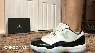 Air Jordan 11 XI Low Easter Emerald Iridescent On Foot