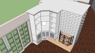 Sketch Up Design: 2 Room Layout