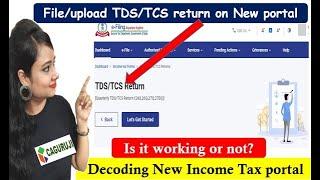 TDS & TCS return filing on new income tax portal, How to file TDS return on new portal of income tax