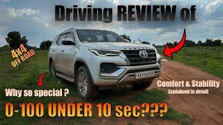 Driving review of THE FORTUNER 4x4 in detail | Almost got caught by cops 