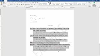 Hanging Indent in Word