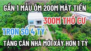 BÁN ĐẤT TẶNG NGUYÊN CĂN NHÀ MỚI XÂY SIÊU ĐẸP 9995M - CÓ 300M THỔ CƯ