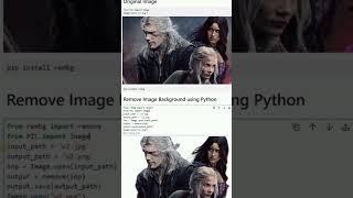 Remove Background image using python programming