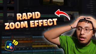 EASY RAPID ZOOM EFFECT IN DAVINCI RESOLVE 19