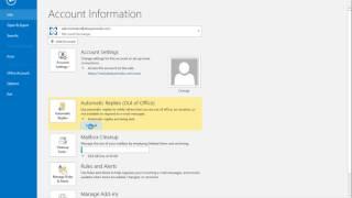 Outlook - Turning OFF Automatic Replies