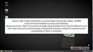 Oracle JDK 11 Zip Installation on Linux Mint 18 and Set JAVA_HOME Environment Variable | Java 11