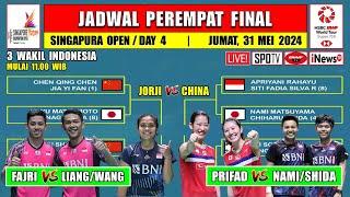 Jadwal 8 Besar Singapura Open 2024 Hari Ini ~ JORJI vs CHINA ~ PRIFAD vs NAMI/SHIDA ~ FAJRI vs CHINA