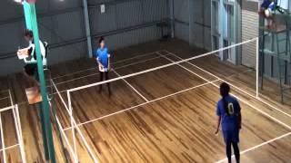 Badminton single : Ataahua  against JC