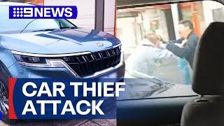 Melbourne father allegedly attacked by car thief | 9 News Australia