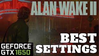 Alan Wake 2 | Best Settings | Gtx 1650 Laptop #alanwake #gtx1650 #nvidia