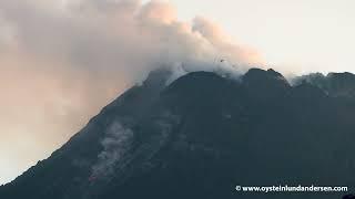 Merapi volcano 4th April 2022 - rockfall from lava dome