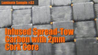 Laminate Sample #32: Infused Spread-Tow Carbon with 2mm Cork Core