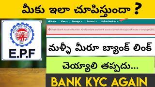 Invalid Bank Account Number Kindly Update Bank Account Details Through Self Mode Or Employer