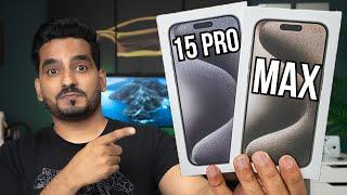 iPhone 15 Pro Max and 15 Pro Unboxing! Black & natural Titanium