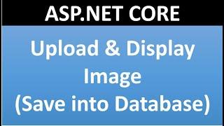 Upload and Display Image in Database table in ASP.NET CORE 3.0 Or Higher